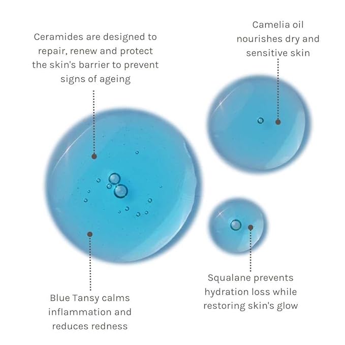 Evolve Organic Beauty - Blue Velvet Ceramide Serum | Hydrate, Nourish, Soothe | Plant-Based Squalane Oil, Camellia Oil, Blue Tansy | Small Batch, Vegan Clean Beauty (1 fl oz | 30 ml) Package May Vary