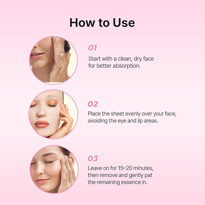 Hanskin Hyaluron Glow Sheet Mask – Korean Hydrating Face Mask with Hyaluronic Acid, Rosehip Extract & Madecassoside for Plump, Calm & Dewy Skin | Moisturizing Glass Skin Serum Mask | 10EA