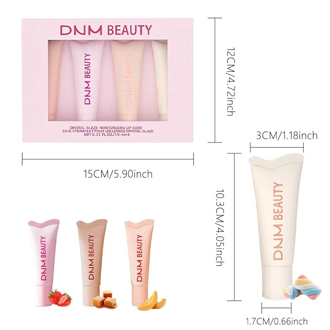 Tinted Lip Serum Melting Lip Balm, Hydrating Tinted Lip Balm For A Glossy Finish & Soft, Nourished Lips with Plumping Polypeptides, Supple Lips, Vegan & Cruelty-Free (04#Candy Lane)