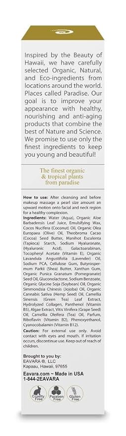 Organic Face Moisturizer Cream with Collagen Peptides, Hyaluronic Acid, Shea Butter and Jojoba Oil, Moisturizing Face Lotion For Women And Men, Award Winning & Paraben Free