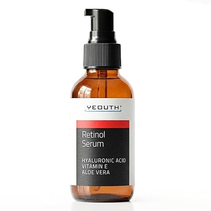 YEOUTH Retinol Serum for Face with Hyaluronic Acid & Vitamin E, Hydrating Retinol Face Serum for Women & Men, Facial Skin Care for Even Skin Tone - 1oz