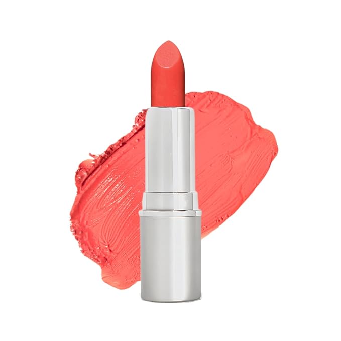 Honeybee Gardens Truly Natural Long Lasting Lipstick, South Beach, Bright Coral with Red Undertones, Naturally Hydrating & Nourishing, Vegan, Gluten-Free & Cruelty-Free, 0.11 oz / 3 g