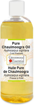 Greenwood Essential Pure Chaulmoogra Oil (Hydnocarpus wightiana) Cold Pressed 200ml (6.76 oz)
