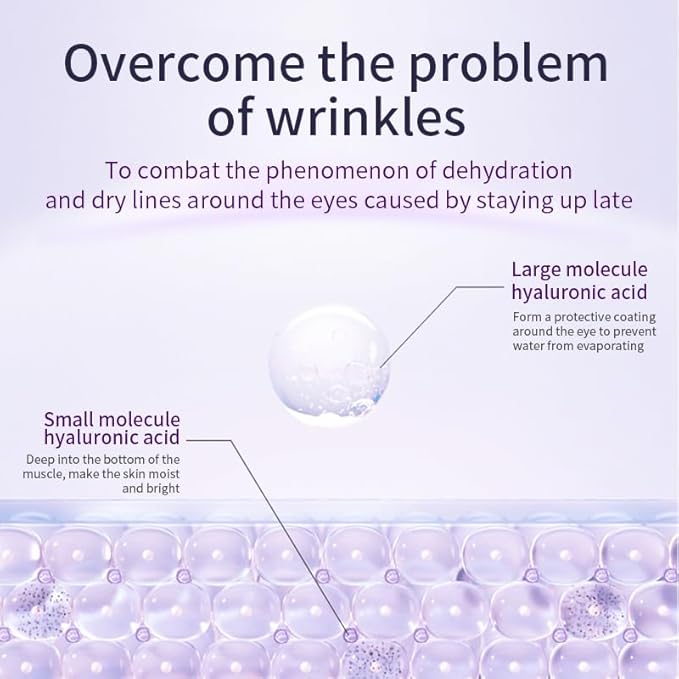 O'CHEAL Rollerball Massager Moisturizing Eye Cream Anti Dark Circle Firming Eye Cream Serum Hyaluronic Acid Eye Skin Care