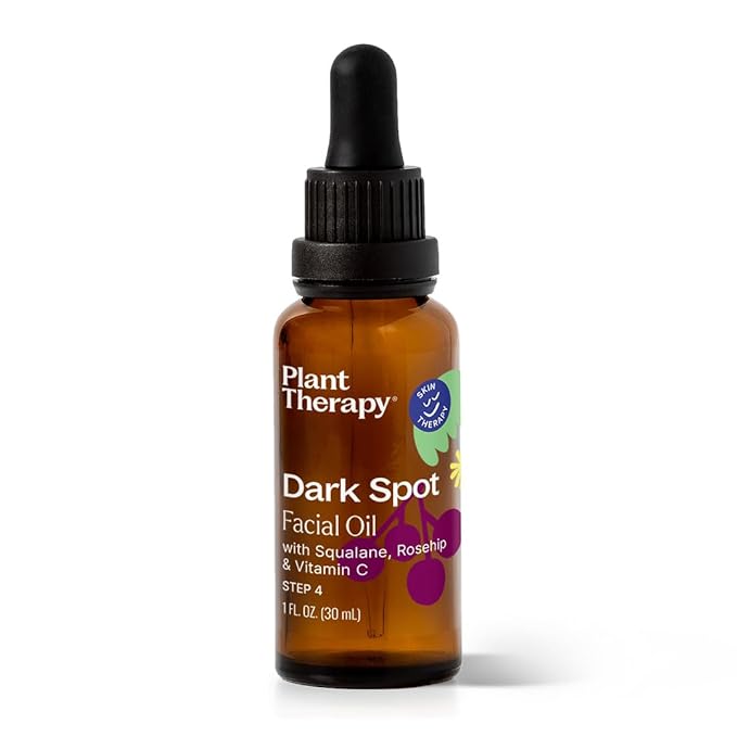 Plant Therapy Dark Spot Facial Oil 30 mL (1 oz) Visibly Reduces the Look of Dark Spots, and Scars, Promotes a More Even, Brighter-Looking Tone, Includes Vitamin C, Turmeric, and Squalane