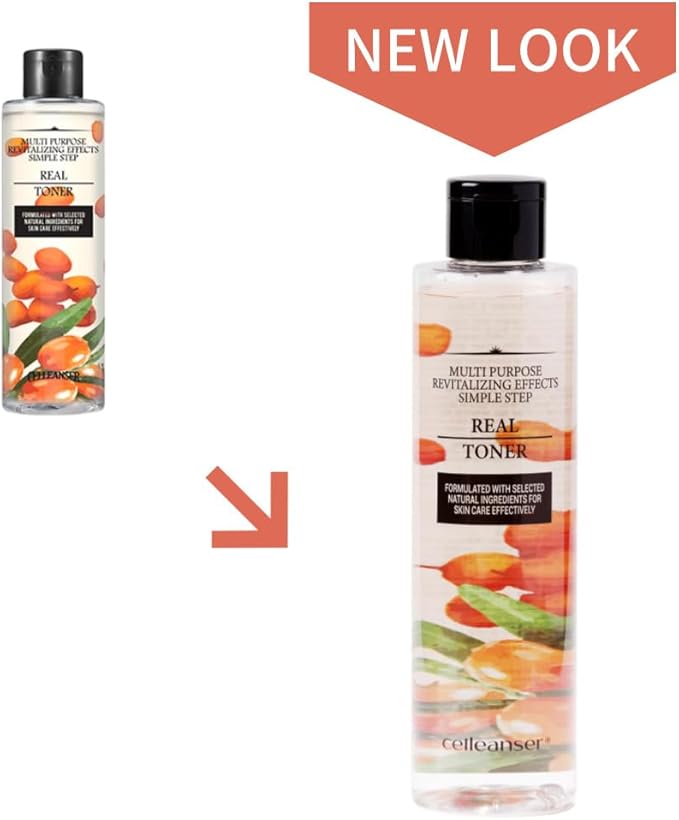 Real Toner-Facial Toner with Sea Buckthorn Extract for Soothing, Revitalizing and Hydrating Skin, Alcohol-Free, Vegan, 6.76 oz