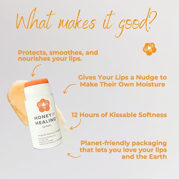 Manuka Honey Lip Balm 15+ UMF – Ultra-Hydrating Formula with Beeswax, Castor Oil & Organic Coconut Oil | 12+ Hour Moisture | Eco-Friendly Recyclable Tube | 0.25 oz / 7 g (Soft Peach)