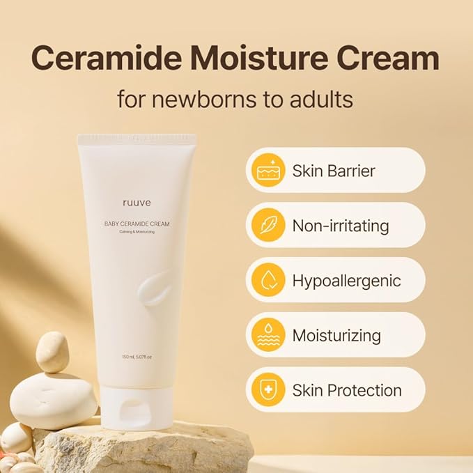 Ceramide Intense Moisture Cream – Deep Hydration Cream, Fragrance Free, Non-Greasy, Improves Moisture up to 2.5mm in One Use, Dermatologically Tested, Korean Skin care, 5.07 Fl oz