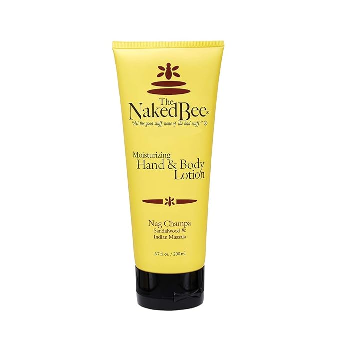 The Naked Bee Nourishing Body Lotion for All Skin Types (6.7oz) - Moisture Replenishing Lotion for Dry Skin with Nag Champa Sandalwood & Indian Massala