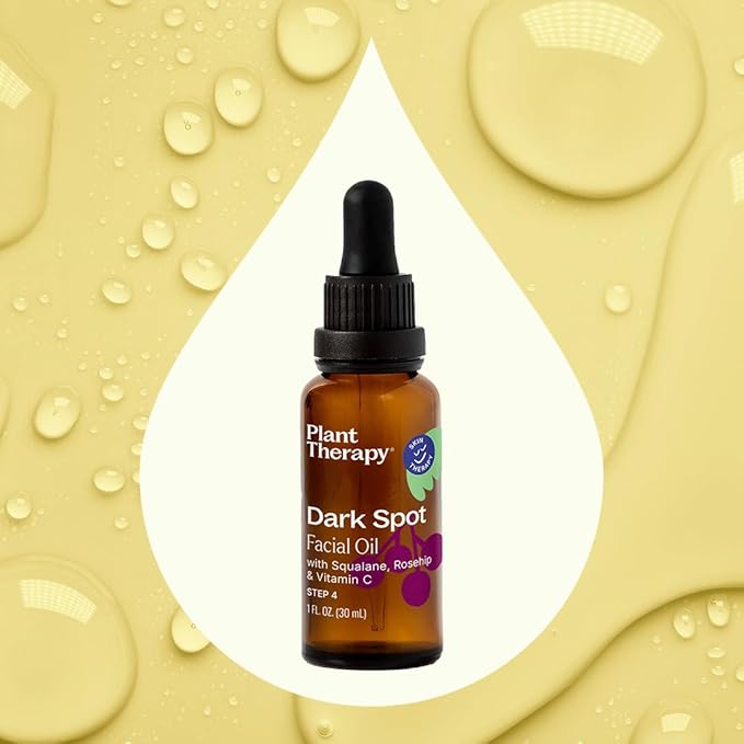 Plant Therapy Dark Spot Facial Oil 30 mL (1 oz) Visibly Reduces the Look of Dark Spots, and Scars, Promotes a More Even, Brighter-Looking Tone, Includes Vitamin C, Turmeric, and Squalane