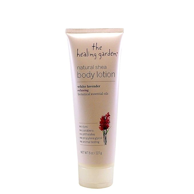 Parfums De Coeur The Healing Garden White Lavender Natural Shea Body Lotion for Women, 8.0 Ounce