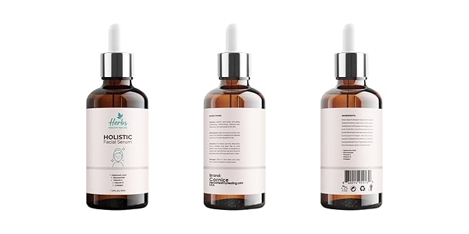 Holistic Facial Serum – Hydrating Value Pack 1.69 Fl Oz with Hyaluronic Acid 10%, Niacinamide 5%, Vitamin C & E, Collagen – Multi-Depth Moisturizing & Plumping Serum for Smooth, Radiant Skin