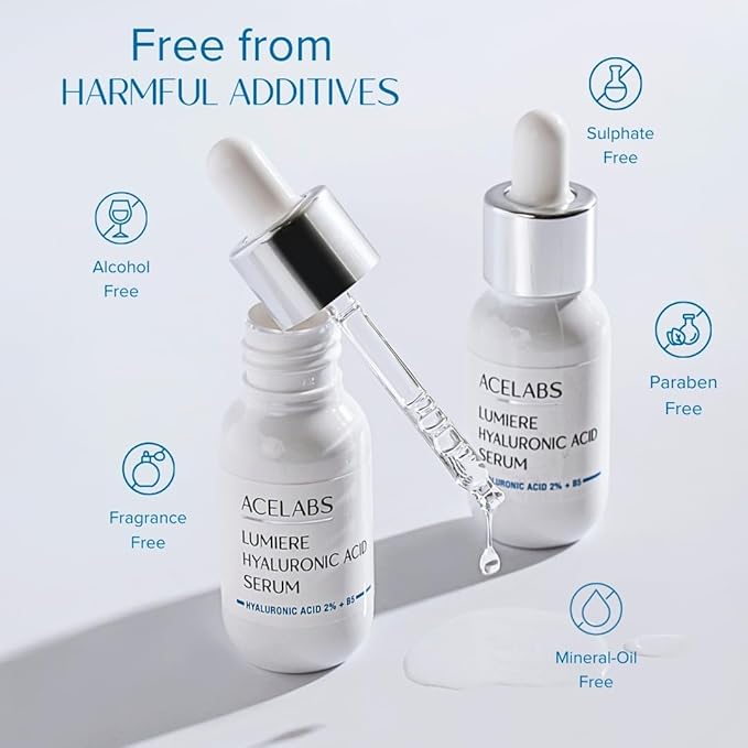 Hyaluronic Acid Serum 2% +Vitamin B5 for Face | Hydrates,Visibly Plumps Skin| All Skin Types | With 8 types of Hyaluronic Acid for Skin Moisture and Anti Aging | Hydrating Serum 1.01oz