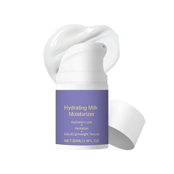 Hydrating Milk Moisturizing Cream, Moisturizer Face Cream, Deep Moisturizing, Silky Light and Non-Greasy, Vegan Plant Formula, Suitable for All Skin Types, 50ml