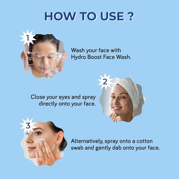 Moody 7D Hydro Burst Hydrating Face Mist & Toner with Hyaluronic & Coconut Water |Face Mist for Soothing and Pore Tightening |Alcohol-Free Toner for Glowing Skin |100% Vegan | 72 Hour Hydration,110ml