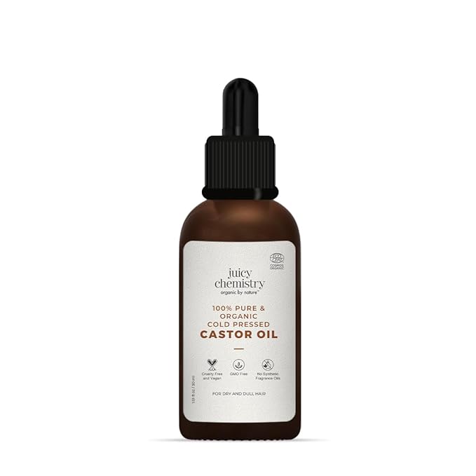 Juicy Chemistry - Certified Organic & 100% Natural Carrier Oil w/Castor Oil for Radiant Skin & Hair Conditioning (30ml)