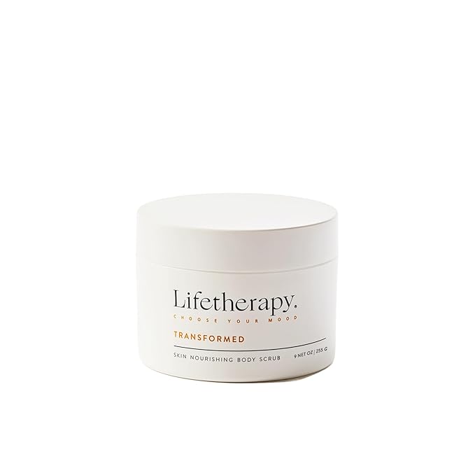 Lifetherapy Skin Nourishing Body Scrub – Transformed | Clean Skin-Loving Formula | Vegan & Gluten Free | Hydrating | Nourishing Vitamins & Minerals | Bath Salts | Thoughtfully Crafted Fragrance 9oz..
