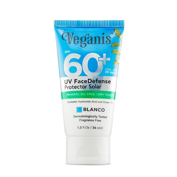 Sunscreen SPF 60 White Tone – Hyaluronic Acid & Green Tea – Broad-Spectrum Face Sunscreen for Daily Use – Hydrating Dry-Touch Non-Greasy Vegan Formula