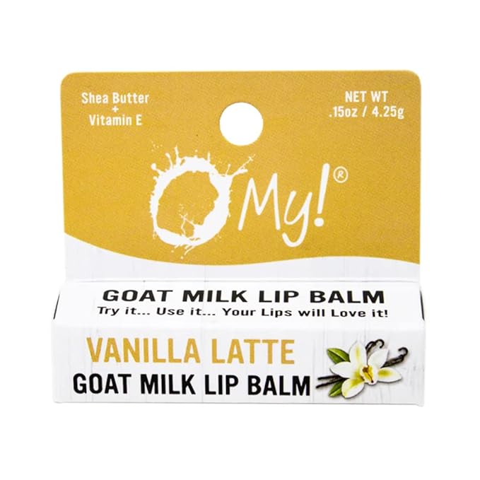 O My! Goat Milk Lip Balm - Single Pack | Shea Butter and Vitamin E | Free of Parabens & More | Handcrafted in USA