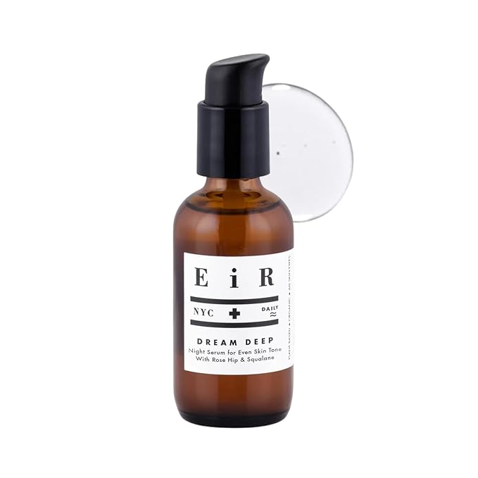 Eir NYC Dream Deep | Hydrating Face Serum with Rosehip, Squalane & Botanical Oils | Lightweight Vegan Overnight Skin Rejuvenating Moisture Replenishing Formula Non-greasy Hydration for Face & Neck 2oz