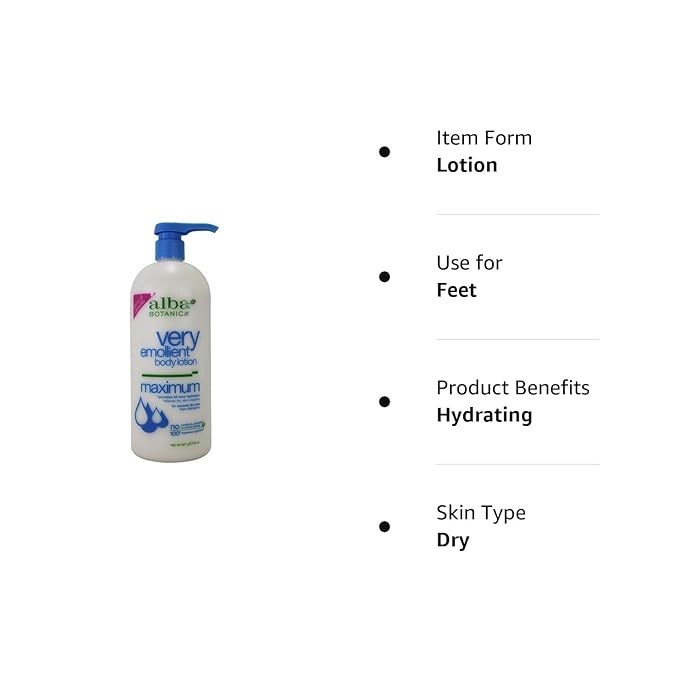 Alba Botanica - Very Emollient Body Lotion - Maximum - 32 oz