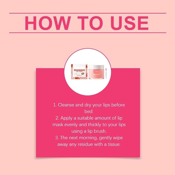 Berry Hydrating Overnight Lip Mask – Nourishing Lip Sleeping Mask with Vitamin E & Strawberry Extract – Lightweight Non-Sticky Night Lip Treatment for Soft Smooth Lips (1)