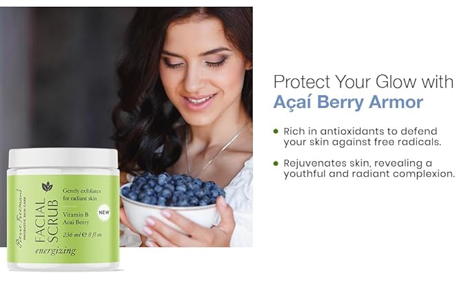 Pierre Freeman's Energizing Facial Scrub with Vitamin B and Açaí Berry (8 oz.)