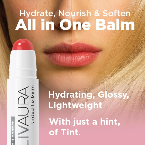 Tinted Lip Balm pH Activated Colored LipBalm, Hydrate, Glossy, Lightweight, Moisturize & Tint with Shea Butter, tinted lip balm for women, Premium Quality, Made in the USA (Tangerine)