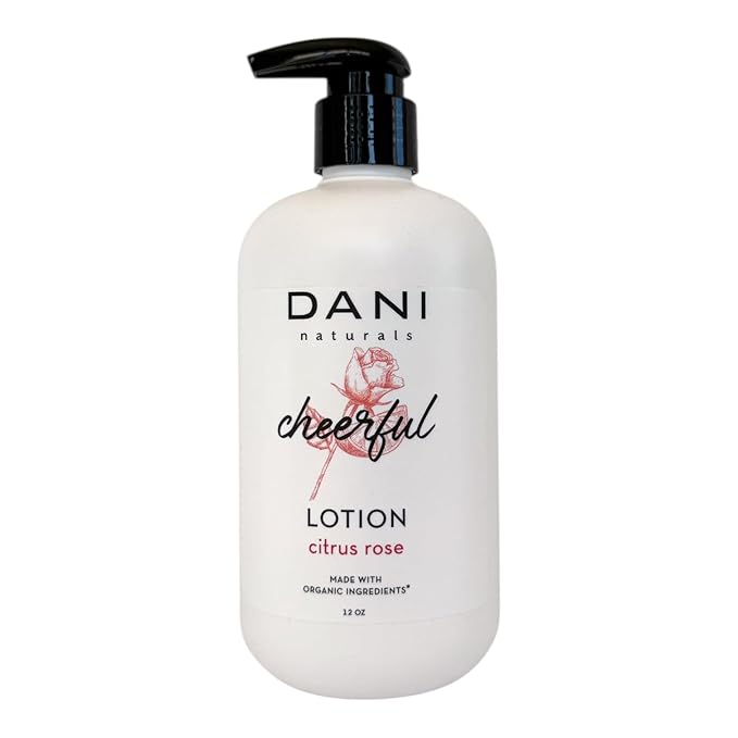 DANI Naturals Citrus Rose Hydrating Lotion, Vegan Paraben-Free, Made with Organic Ingredients, 12 fl oz