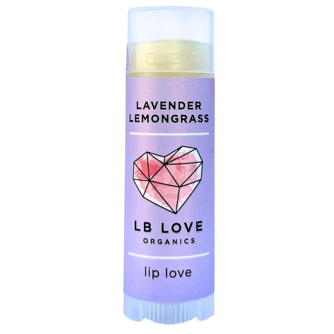 Lip Love | Organic Lip Balm | Organic beeswax and Plant Based | Natural Lip Balm (Lavender Lemongrass)