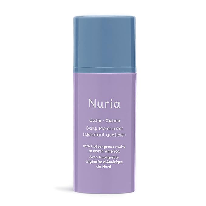 Nuria - Calm Daily Moisturizer for Face, Fragrance-free Face Moisturizer for Sensitive Skin, With Cotton Grass, Shea Butter, and Cocoa Butter, 30mL/1 fl oz