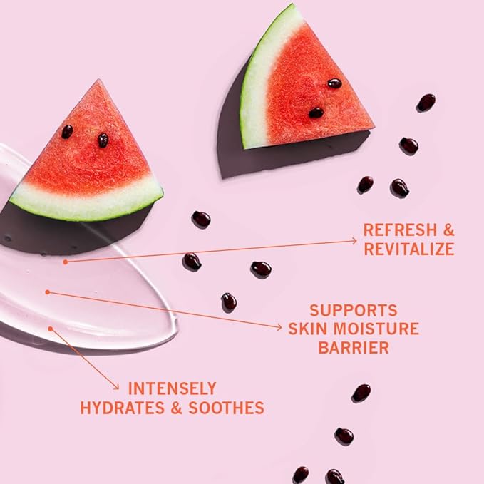 NATURE WELL Watermelon Face Mask, Enriched with Hydrating Watermelon Fruit Water & Plant-Derived Squalane, Promotes A Radiant & Moisturized Complexion, 2 Oz.