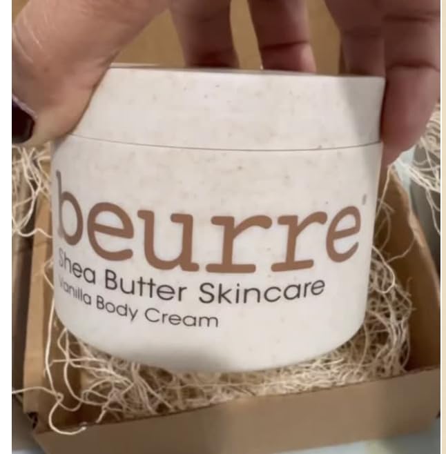 Beurre Shea Butter Body Cream – Whipped Hydrating Body Butter for Smooth, Nourished Skin – Rich Moisturizer with Vanilla – Vegan, Plant-Based, Cruelty Free Skincare