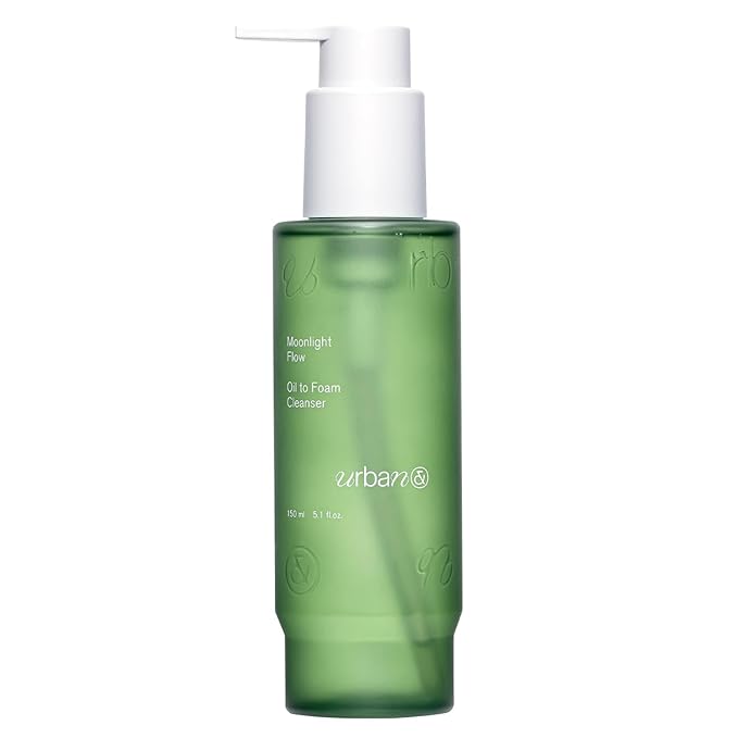 URBANAND Moonlight Flow Oil-to-Foam Cleanser, Vegan Skin Care, Makeup Deep Cleansing Oil, All In One Foaming Facial Cleanser, Korean Skin Care (5.07 fl oz.)