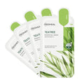 Mediheal Official Best Korean Sheet Mask - Tea Tree Essential Face Mask 4 Sheets Skin Soothing Treat Blemishes Sebum Control For All Skin Types (Pack of 2)