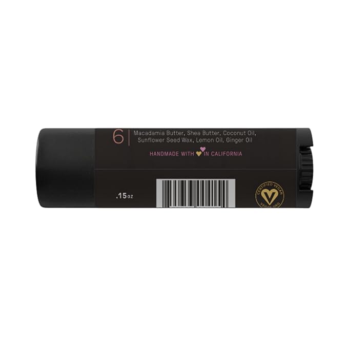 Ellovi Natural Lip Butter Lip Balm - Ginger Lemon - Pure Enough to Eat - Made With Just 6 Vegan Ingredients - 100% Natural & Organic Moisturizing Lip Care for All Day Hydration (2-Pack)