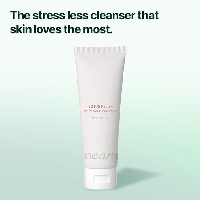 neargarden Lotus Relief PHA Ampoule Cleansing Foam I for All Skin Types, Hyaluronic Acid Face Wash, Facial Cleansing Washes (150ml / 5.07 fl.oz.)