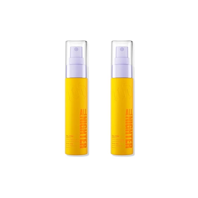 Urban Decay All Nighter Waterproof Makeup Travel Setting Spray - Glass-Skin Glow Finish, Up to 24HR Wear, Dewy Foundation Face Primer, Smudge-Proof, Transfer-Resistant - 1 fl oz (Pack of 2)