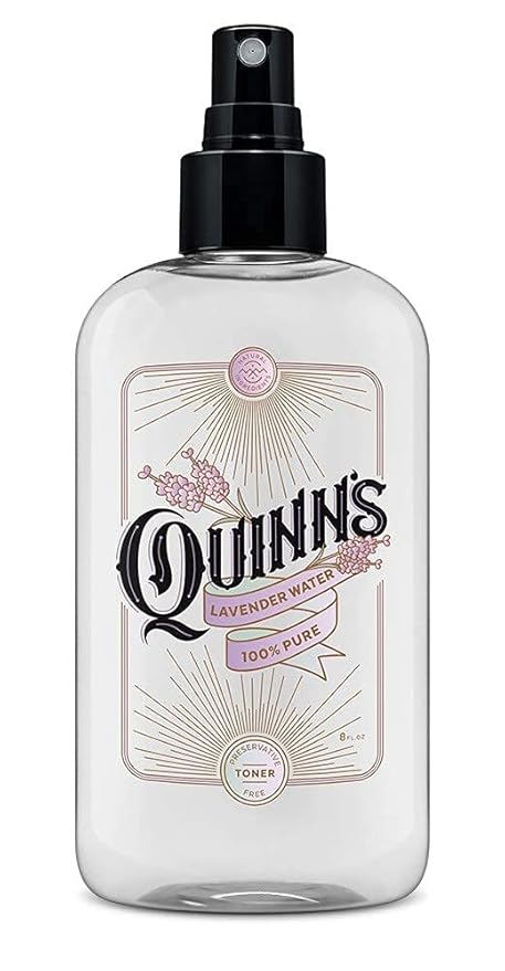 Quinn's Alcohol Free Rose Witch Hazel with Aloe Vera 16oz & Quinn’s Alcohol Free Lavender Water-Natural Pillow Spray and Facial Body Mist 8oz