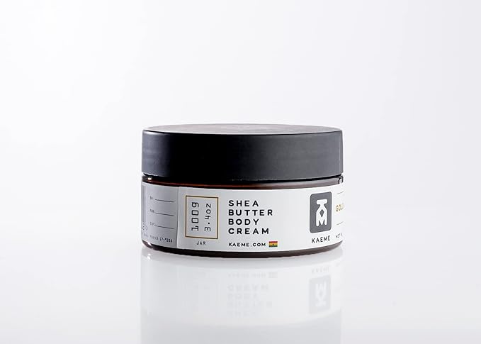Kaeme.com Goldflakes Shea Body Butter Moisturizer For Women and Men,Made With Raw Organic Pure Unrefined Shea With Natural Coconut Oil For Deep Hydration,Soften,Nourish Skin,Hair Scalp(3.4oz/100g jar)