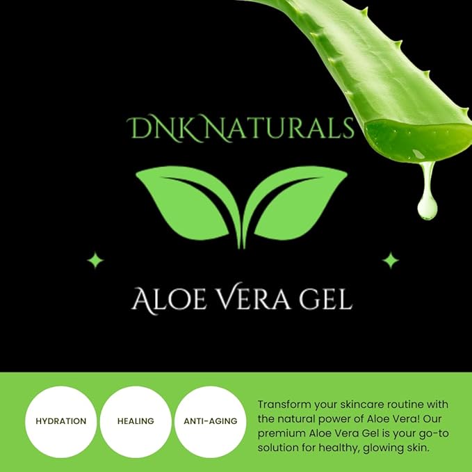 Aloe Vera Gel made with fresh 100% Pure Aloe - Sunburn Relief - Calms Irritated Skin - Hydrates - With Niacinamide - For Face, Body, and Hair - Vegan, No Fragrance - 200ml