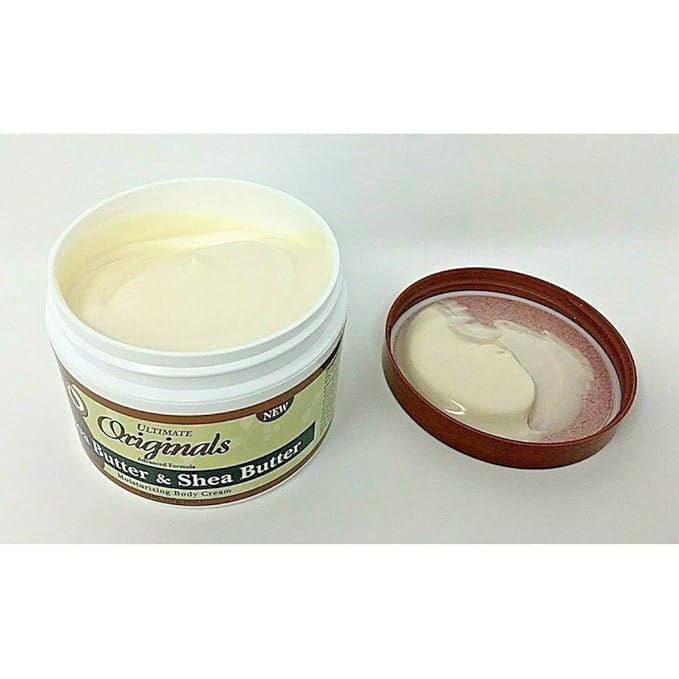 Originals by Africa's Best Cocoa Butter & Shea Butter Moisturizing Body Cream, Superior Blend of Natural Ingredients for Velvety Smooth, Nourished Skin, 8oz Jar