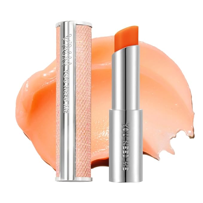 YNM Honey Lip Balm, Moisturizing Tinted Lip Balm, Sheer Color, Infused with Manuka Honey and Squalane, Hydrating, Korean Skincare, Natural Finish, ORANGE RED, 0.1 Fl Oz