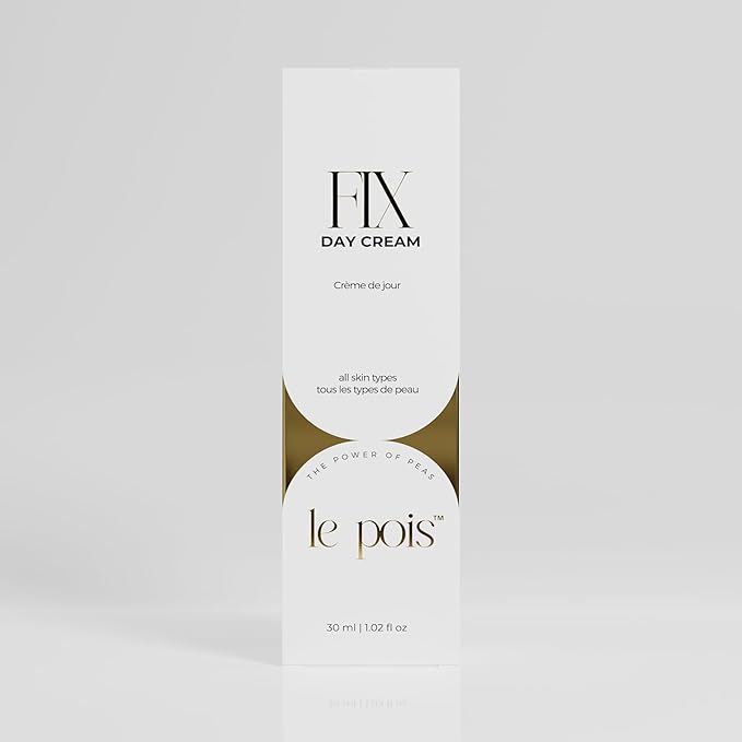 Le Pois FIX Day Cream, Plant-Based Moisturizer for All Skin Types, Fragrance-Free Anti-Aging Hydration, Wrinkle Smoothing for Sensitive Mature Skin Care