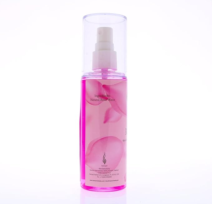 Hemani Rose Water Spray with Box 120mL (4.1 FL OZ) - All Natural Toner and Refreshing Face Mist