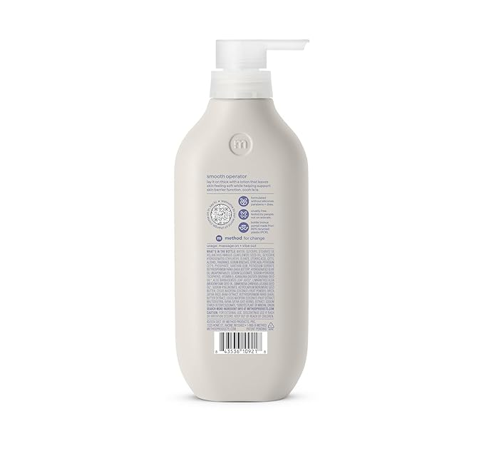 Method Body Lotion,Simply Nourish,Coconut,Rice Milk + Shea Butter notes,24 Hours of Moisture 14 oz,(Pack of 2)