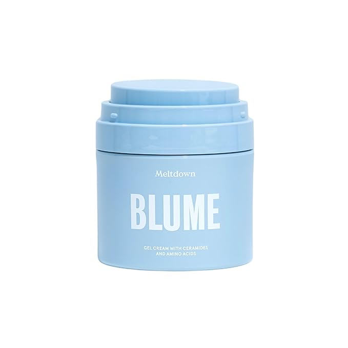 Blume Meltdown Gel Face Moisturizer for Acne Prone Skin - Oil Free Facial Moisturizer with Niacinamide & Centella to Even Skin Tone - 72-Hour Hydration Face Cream with Ceramides & Squalane (1.7 oz)