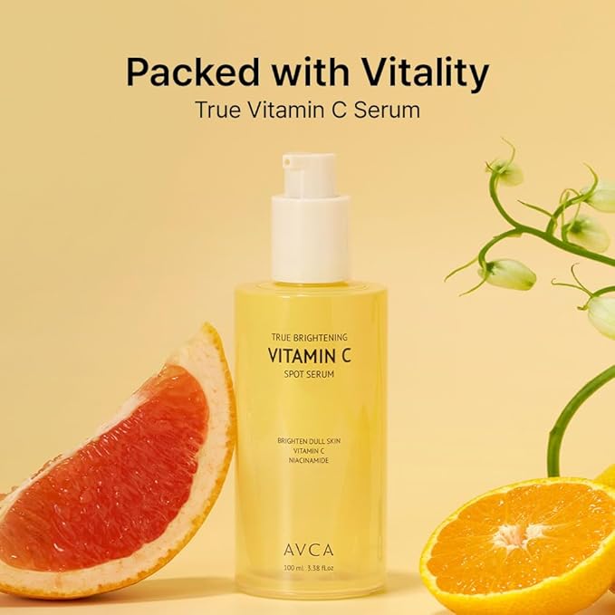 AVCA Vitamin C Brightening Serum 100ml(3.38 fl. oz) – Niacinamide Dark Spot & Even Tone, Antioxidant Face Serum for Dull Skin, K-Beauty, Fragrance-Free