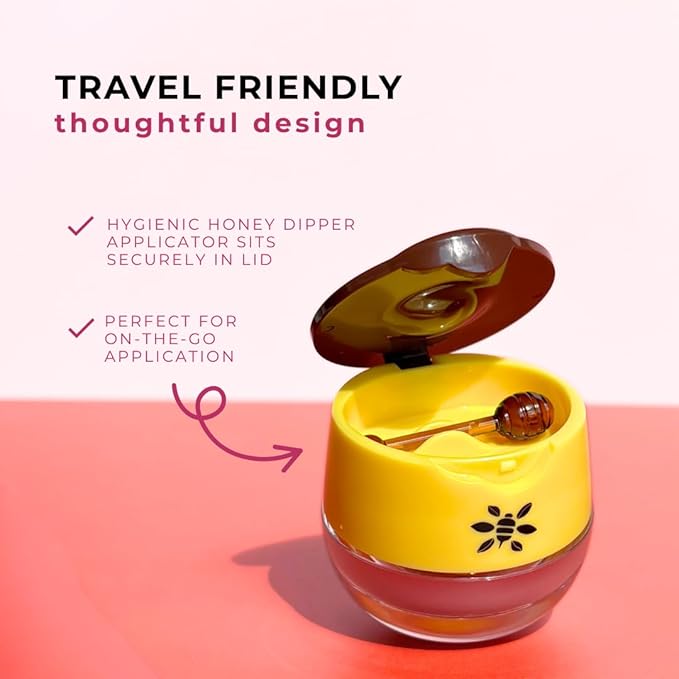Honeybee Gardens Nectar Overnight Lip Mask – Hydrating Lip Treatment with Murumuru Seed Butter & Shea Butter – Vegan Moisturizing Lip Care for Dry Lips – Glossy Lip Hydration Night Routine Essential