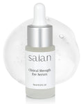 Saian Clinical Strength Eye Serum - Under Eye Serum for Dark Circles and Bags - Hydrating Hyaluronic Acid Peptide Depuffer for Puffiness and Fine Lines - Vegan Care for the Under Eye Area - 0.5 Fl Oz
